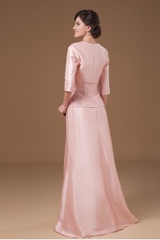 Taffeta Sweetheart Floor Length A-line Dress with Beaded and Jacket