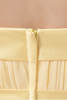 Chiffon Halter Neckline Floor Length Empire Dress with Ruffle
