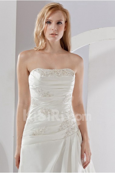 Satin Strapless A-line Dress