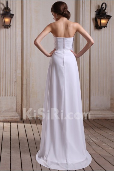 Chiffon Sweetheart Ankle-Length A-line Dress