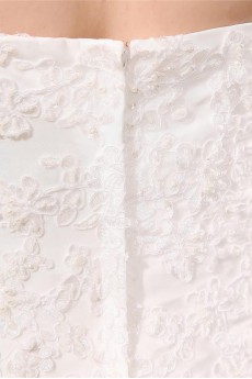 Halter Satin Embroidered Plus Size Gown