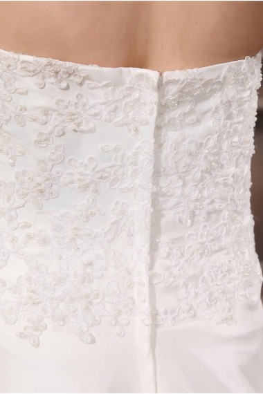 Halter Satin Embroidered Plus Size Gown