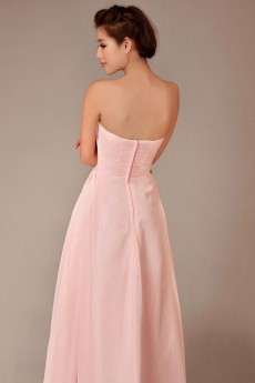 Chiffon Sweetheart Floor Length A-Line Dress with Ruffle