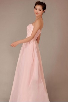 Chiffon Sweetheart Floor Length A-Line Dress with Ruffle