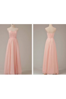 Chiffon Sweetheart Floor Length A-Line Dress with Ruffle