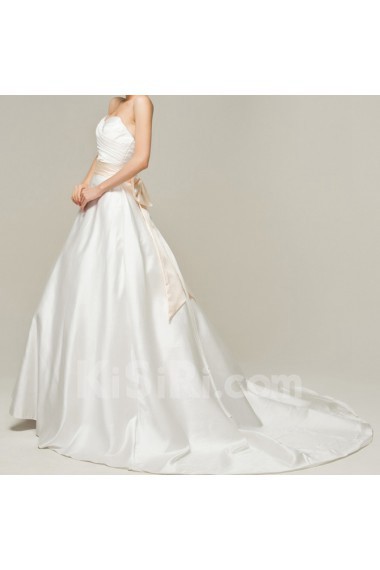 Satin Sweetheart A-line Gown
