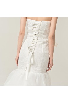 Organza Sweetheart Mermaid Gown with Pearls