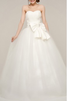 Organza Sweetheart Floor Length Ball Gown with Crystal