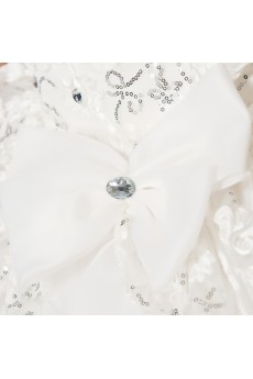 Satin Strapless Floor Length Ball Gown with Crystal