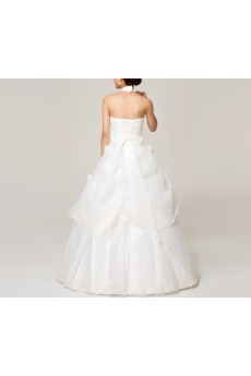Satin Halter Floor Length Ball Gown with Handmade Flowers