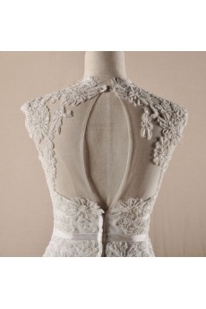 Organza Jewel Neckline A-line Dress with Sequins
