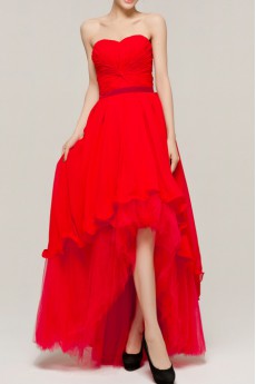 Chiffon Sweetheart Floor Length Ball Gown Dress