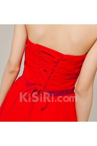 Chiffon Sweetheart Floor Length Ball Gown Dress