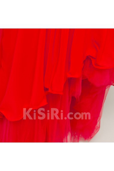 Chiffon Sweetheart Floor Length Ball Gown Dress