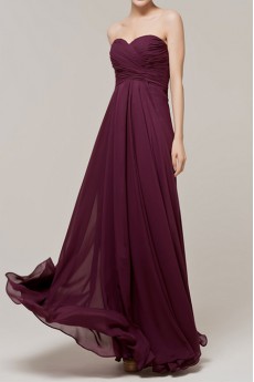 Chiffon Sweetheart Floor Length Empire Dress