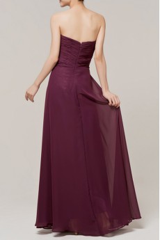 Chiffon Sweetheart Floor Length Empire Dress