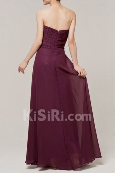 Chiffon Sweetheart Floor Length Empire Dress