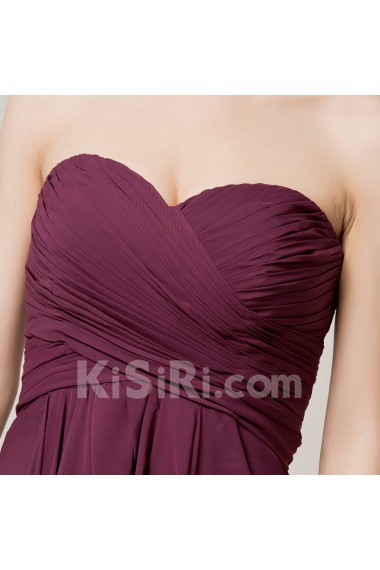 Chiffon Sweetheart Floor Length Empire Dress