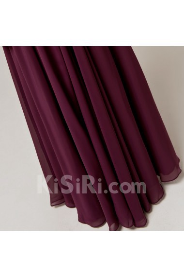Chiffon Sweetheart Floor Length Empire Dress