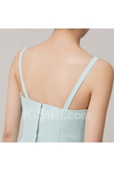 Chiffon Spaghetti Neckline Floor Length Corset Dress