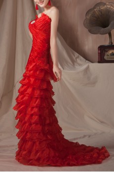 Tulle V-neck Mermaid Dress with Crystal