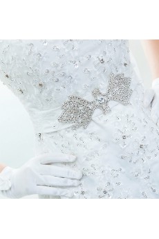 Satin,Tulle V-neck Column Dress with Bead
