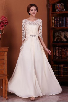 Satin Scoop Column Dress with Diamond