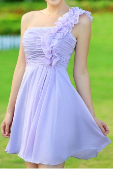 Satin One-shoulder Dress