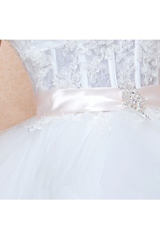 Satin and Lace Spuare Dress with Embroidered