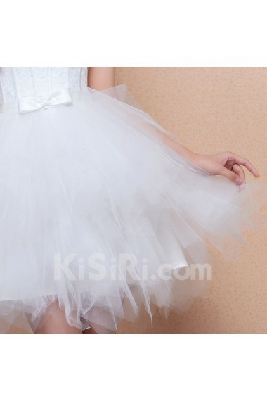 Satin and Tulle Sweetheart Dress with Embroidered