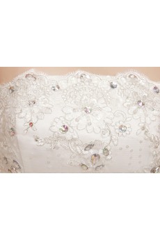 Tulle Strapless Ball Gown Dress with Beading and Sequin