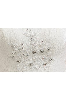 Lace Scoop Ball Gown Dress with Beading and Sequin
