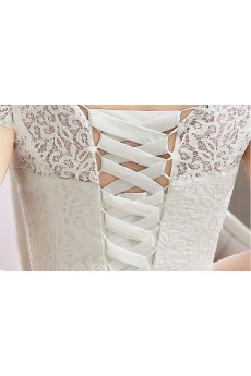 Lace Scoop Ball Gown Dress with Beading and Sequin