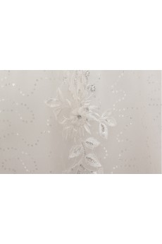Lace V-Neck Ball Gown Dress with Sequin and Beading
