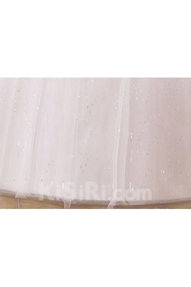 Lace and Tulle Sweetheart Ball Gown Dress with Beading
