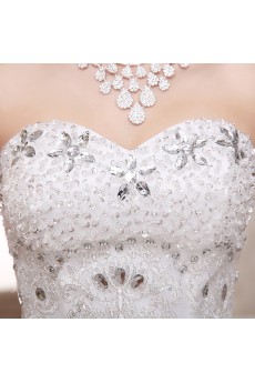 Lace and Tulle sweetheart Ball Gown Dress with Beading