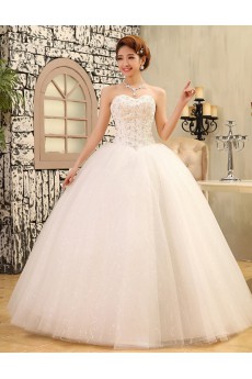 Lace and Tulle sweetheart Ball Gown Dress with Sequins