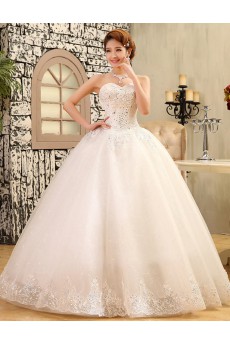 Lace and Tulle sweetheart Ball Gown Dress with Sequins