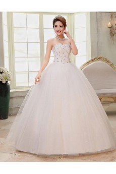 Lace and Tulle Sweetheart Ball Gown Dress with Beading