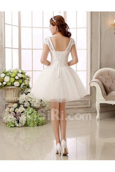 Tulle Scoop Sheath Dress with Embroidery