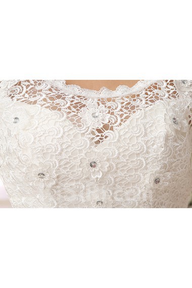 Tulle Scoop Sheath Dress with Embroidery