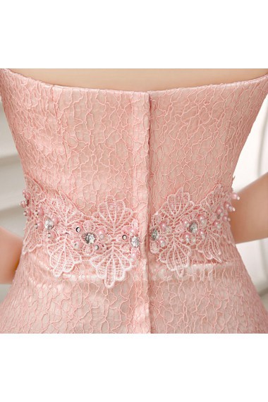 Lace Strapless Column Dress with Bead