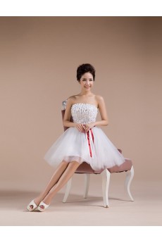 Tulle Strapless Sheath Dress with Sequin