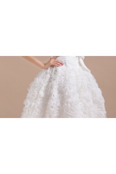 Lace Strapless Sheath Dress with Handmade Flower