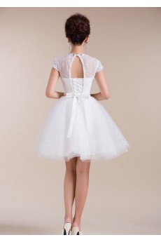 Tulle High-Neck Sheath Dress with Beading and Sequin