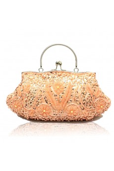 Satin Embroidery Bead Handbag