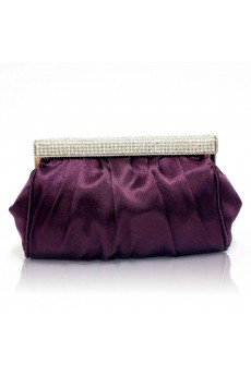 Satin Wedding or Handbag with Rhinestone