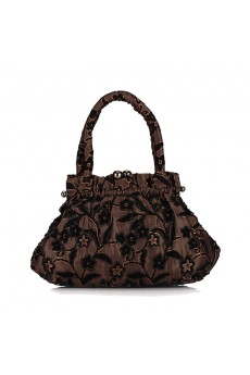 Silk Embroidery Flower Bead Handbag/Clutche