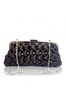 Satin Handbag with Rhinestone