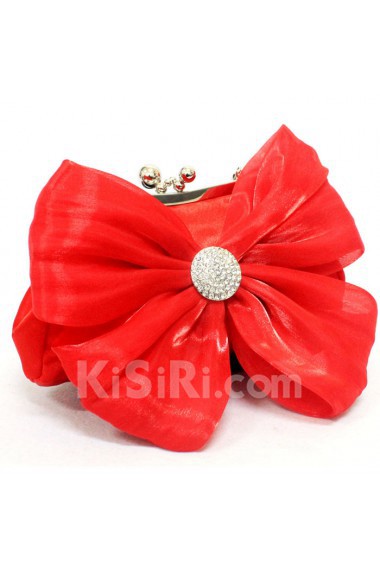 Satin and Chiffon Evening Bowknot Handbag